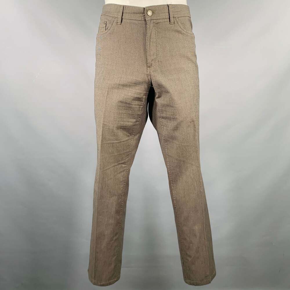 ENGLISH LAUNDRY Size 36 Black Brown Cotton Blend 5 Pockets Casual Pants